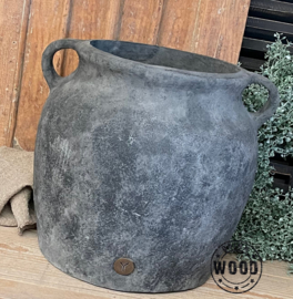 Brynxz Planter Two Ears Stone Black L