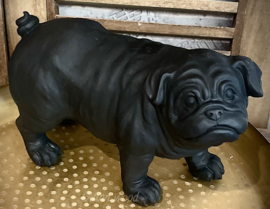 Ornament Bulldog Mat Zwart