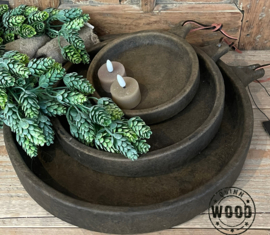 Brynxz plate with handle Small Majestic brown
