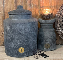 Brynxz Pot & Top Straight Stone Black
