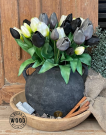 Zijden tulpen zwart