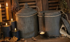 Houten kruik met deksel No5