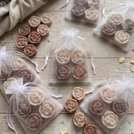 Bloemzeepjes set van 4