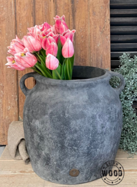 Brynxz Planter Two Ears Stone Black L