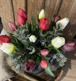 Zijden tulpen fuchsia