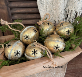 Gouden vintage bel 8cm