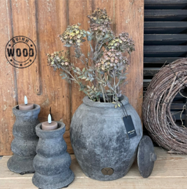 Brynxz candle Holder Stone Black S