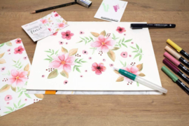 Tombow Watercoloring Set - Floral - Set van 11