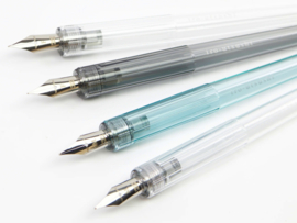 Pilot  Clear Blue Iro-Utushi Dip Nip Calligraphy Pen Transparent Resin, Medium Stainless Steel NIB