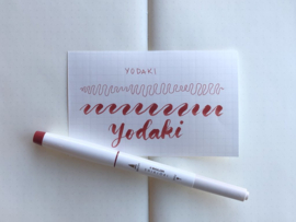 Sailor Shikiori Brush Marker  - Yodaki  - Burgundy (Night Bonfire)