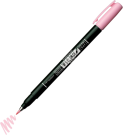 Tombow Brush Pen Fudenosuke Pastel Roze, voor o.a. Zwart en Donker Papier / Karton