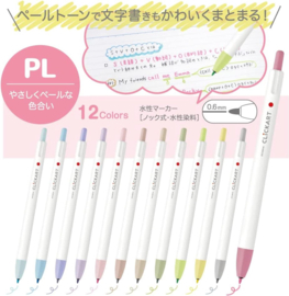 Zebra Clickart Knock Sign 0,6mm Pennen - Set van 12 New Pale  Colors
