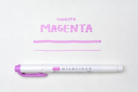 Zebra Mildliner Double-Sided Highlighter - Fine / Bold – Mild Magenta