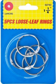 Flashcard Klikringen , ⌀ 40mm, verpakt per 5. Kleur: Nikkel / Zilver