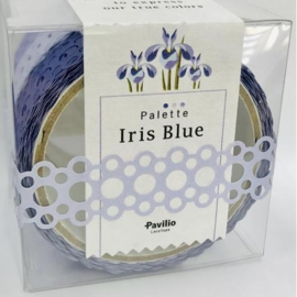 Pavilio Lace Washi Tape Flowers Iris Blue