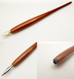 Tokyo Slider Nib Houder Pro  # SL2020  Bruin Hout - Made in Japan