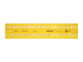 Lettersjabloon Aristo 5mm H-profiel Schriftvorm B Recht | # AR-5301/5
