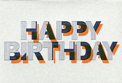Yamamoto Letterpress Kaart Typography 02  # GA662