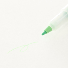 Muji Twin Highlighter met Venster,  kleur inkt Groen