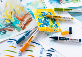 Talens Ecoline Brush Pen - van Gogh  - Set van 5 verpakt in een Handige A6 Zipperbag