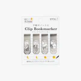 MIDORI MD Bookmarker Clip - Cat & Moon