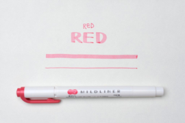 Zebra Mildliner Double-Sided Highlighter - Fine / Bold - Mild Red
