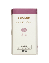 Sailor Shikiori Tsukuyo-no-Minamo Ink - Yozakura (Pink Evening Cherry Blossom) - 8 Cartridges
