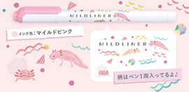 Zebra Mildliner  Double-Sided Highlighter - Fine / Bold Limited Edition - Mild Pink - Animal Pattern