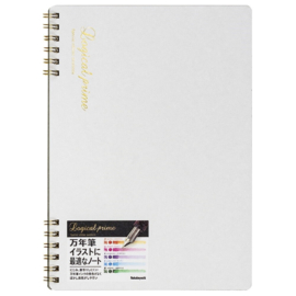 Logical Prime Wire-O Bound A5 White Notebook Plain NW-A512W