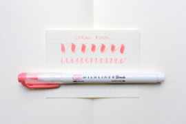 Zebra Mildliner Brush Pen – Mild Coral Pink