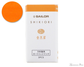 Sailor set van 3 Ink Cartridges Shikiori, Sansui Kinmokusei - Oranje
