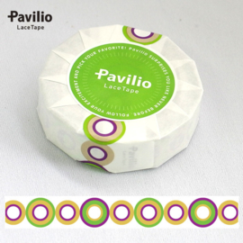 Pavilio Lace Washi Tape - Bubble  Purple /Green