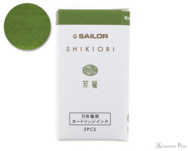 Sailor set van 3 Ink Cartridges Shikiori, Sansui Wakauguisu - Groen