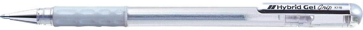 Pentel Hybrid Gelroller # K118 -Z -  Zilver