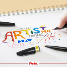 Pentel Brush Sign Pen Artist - Grijs