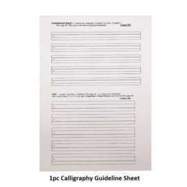 Manuscript 80gsm A4 Calligraphy Practice Papier 50 Vel + Guideline Sheet