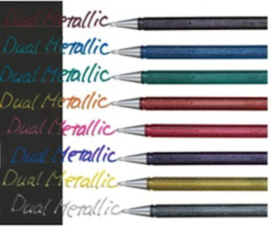 Handlettering Oefenblok A5 Kerst Editie + 8 stuks Pentel Hybrid Dual Metallic Gel Pennen.