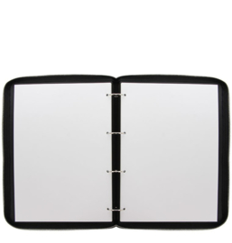 Clipbook Classic Monochrome A4 Zip Notebook Black