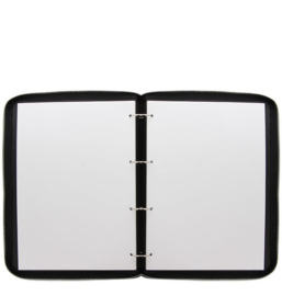 Clipbook Classic Monochrome A4 Zip Notebook Black