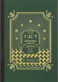 Teranishi Guitar Taisho Roman Haikara Donkergroen  Notebook - A5 - Dotted / 5mm