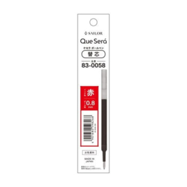 SAILOR Que Será Uitwisbare Gelpenvulling 0.8 mm – Kleur Inkt: Rood