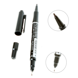 Zebra Oil-based double sided pen "Mckee  Care" Ultra-Fine - Zwart