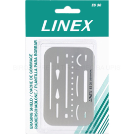 Linex Gum / Radeersjabloon – RVS – 9 × 6 cm # ES-30