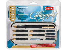 Bruynzeel Kalligrafie Vulpen Set - 14-dlg - Zwart