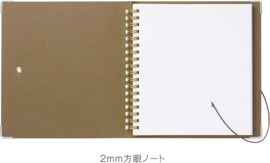 Kleid String-Tie Camel Kleur  Notebook - Ruit,  Square Grid - 2mm Graph - Cream Color Paper # 8840-06