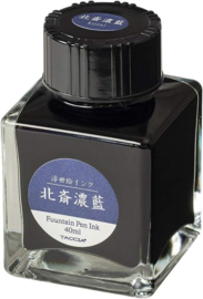Nakabayashi Taccia Fountain Pen Ink Ukiyoe ink Senryo 40ML / Hokusaikoi Koiai Dark Indigo # TFPI-WD42-2