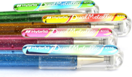 Pentel Hybrid Dual Metalli Gel Pen - 1.0 mm - Metallic Blauw  / Zilver  - K110 DMNX