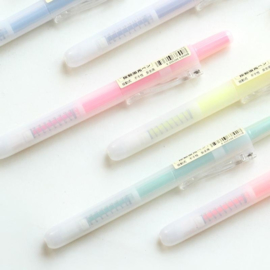 Muji Highligters Retractable, kleur inkt  Blauw