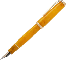 Hongdian N1 Orange Resin Fountain Pen, Extra Fine Nib Classic Pen, Includes Ink Converter