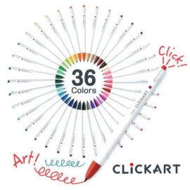 Zebra Clickart Knock Sign 0,6mm Pennen Set van 12 Donkere Kleuren